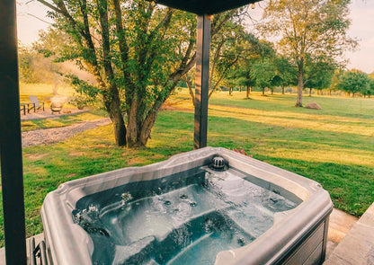 [Scenic Orchard] [Hot Tub] slidertag; Hot Tub ; After each guest, the hot tub is drained, cleaned, sanitized, and refilled with fresh water.